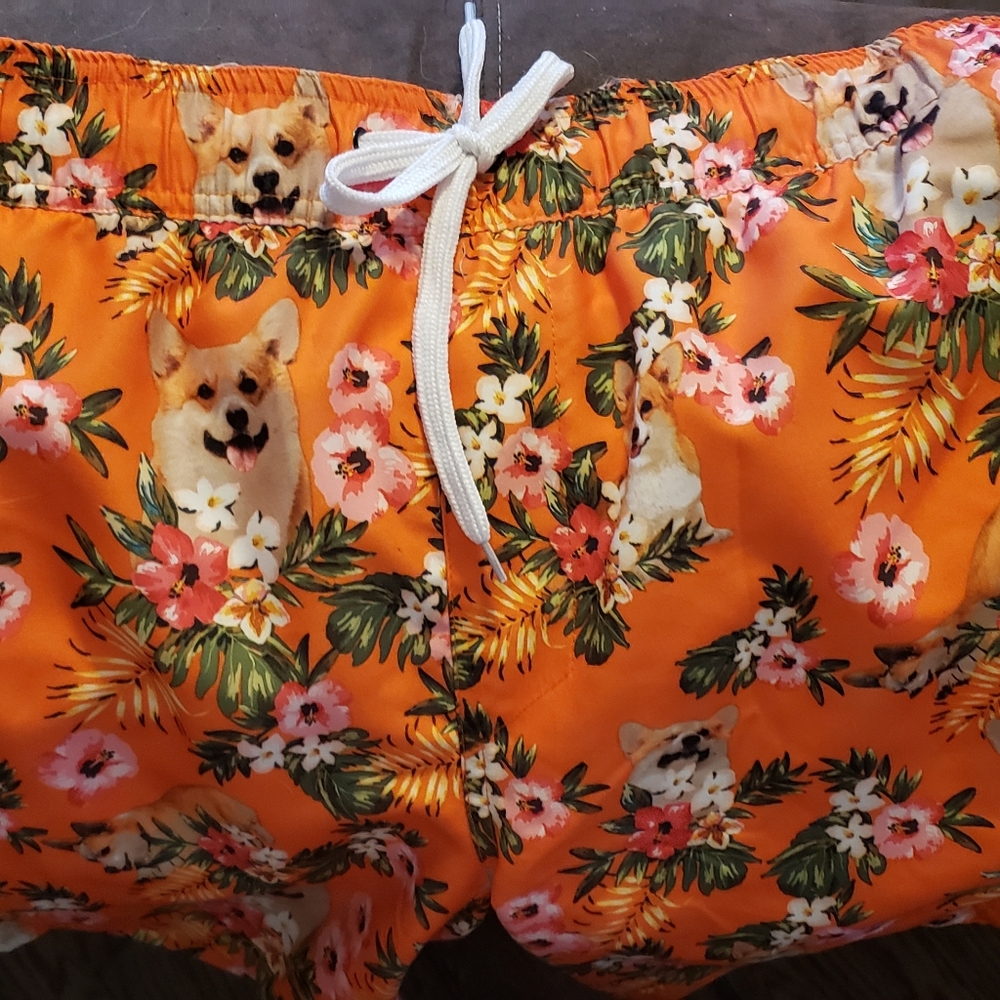 Men's Small Corgi Swim Trunks